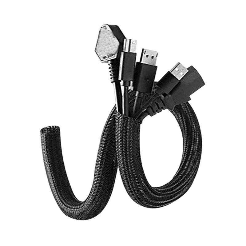 

Durability Cable Sleeve PET Braided Cable Cover Organizers For Home Office Electronics And Automotive Wiring 2Meter Length