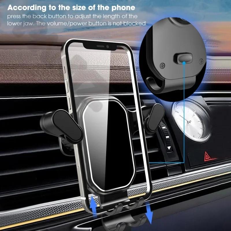 Supporto Universale per Cellulare da Auto a Gravità per Seat Leon Ibiza Alhambra Exeo Altea Arona Ateca Mii Clip per Bocchetta d'Aria Accessori di Montaggio
