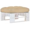 Day and Night - Day and Night Garden Ottoman Made of White Impregnated Pine Wood Pallets