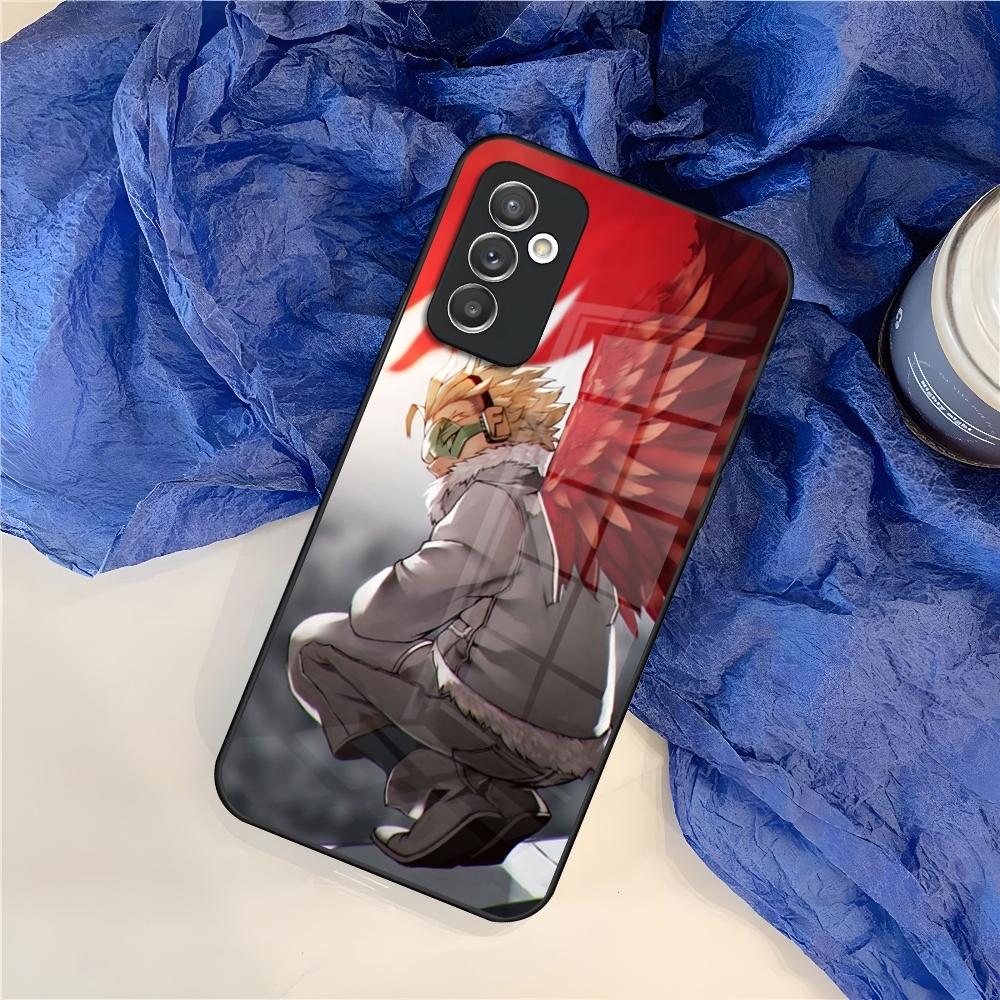 My Hero Academia Hawks Phone Case for Samsung S25 S24 S30 S21 S23 S20 S22 Fe S10 E S9 Note 20 Pro Ultra Plus glass Cover
