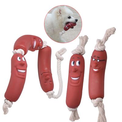 1PC Dog Toys Funny Sausage Shape For Puppy Dog Chew Toys Interactive Training Grinding Teeth Dogs Pet Supplies YSX