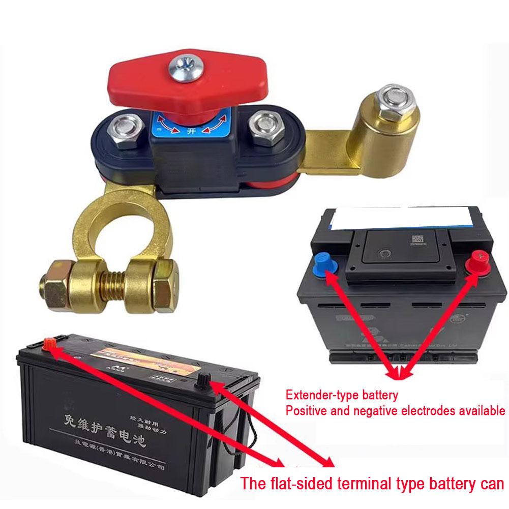 12V 24V Car Battery Disconnect Switch Manual Circuit Zinc Structure Breaker Pole Free Disconnect Knob Alloy Negative Tool I6Y0