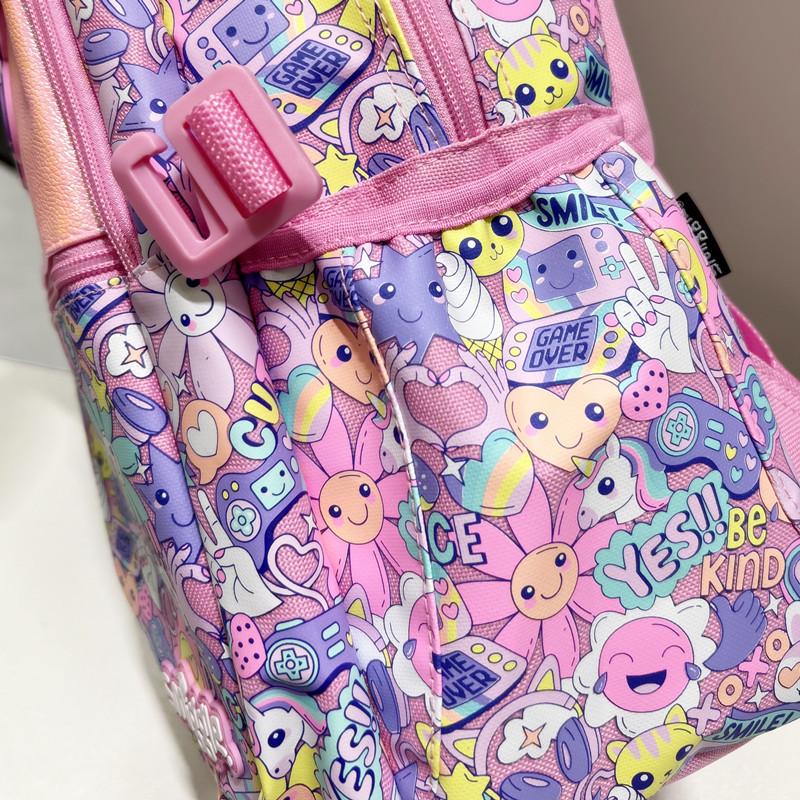 Smiggle Modrý Školní Batoh s Dvojitými Ramenními Popruhy pro 1.-6. třídu - Velký, Dekompresní, Multifunkční Batoh
