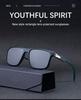 KAJILA Men's European 2025 Stylish Polarized Square Frame Sunglasses with Hinged Temples for UV Protection