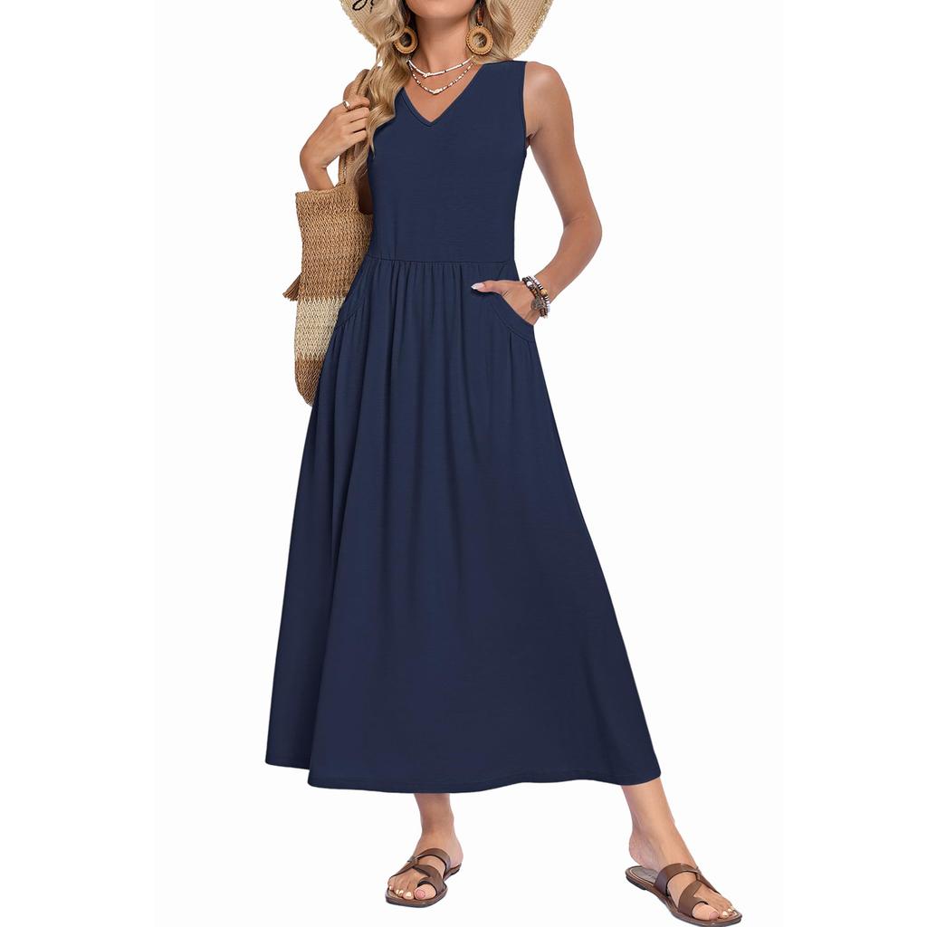 Modisches, locker sitzendes Freizeitkleid für Damen in verschiedenen Farben