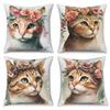 Modern Sofa Decorative Pillowcase Home Decor Set Cute Cat Cushion Cover Throw Pillow