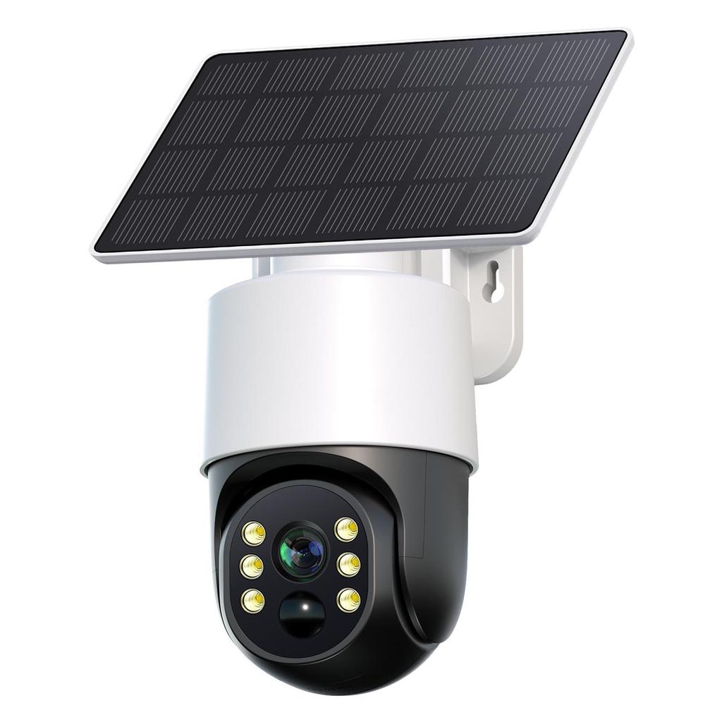 360° Panorama Drahtlose Solarkamera: Kein Strom/Netzwerk benötigt, Lebenslange kostenlose Verkehrsüberwachung für den Außenbereich