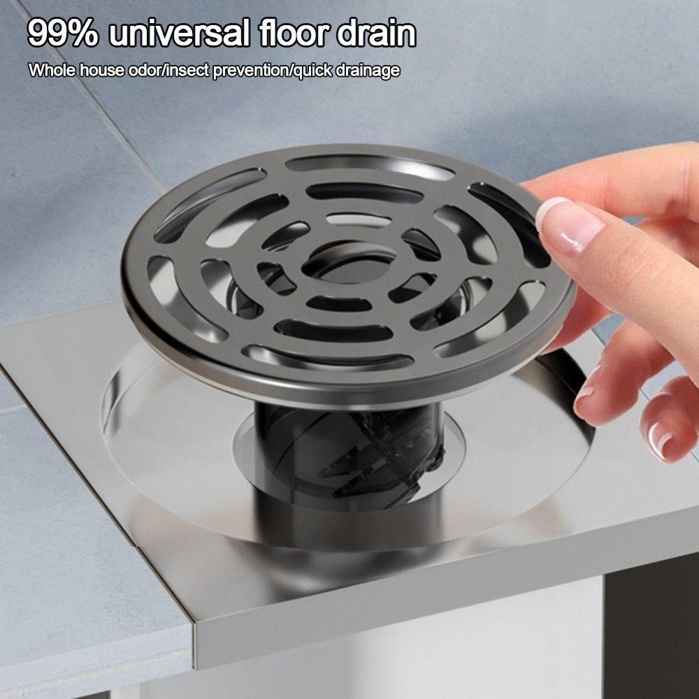 Stainless Steel Shower Floor Drain Core Anti Odor Insect Prevention Fast Drainage Floor Drain Removable Sewer Drain Filter Plug