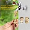 1set Heavy-Duty Metal Garden Hose Outdoor Faucet Connector Quick Connectors EU Standard Thread Adapter Gardening Accessories