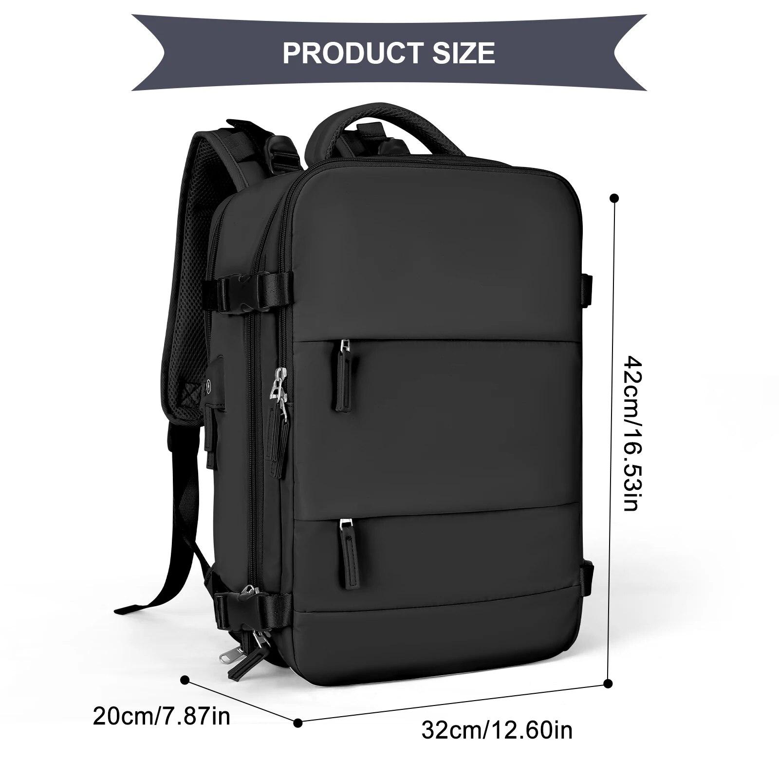 

Рюкзак для путешествий большой емкости, рюкзак для ноутбука для ручной клади для женщин, водонепроницаемая сумка для деловых полетов, мужской рюкзак