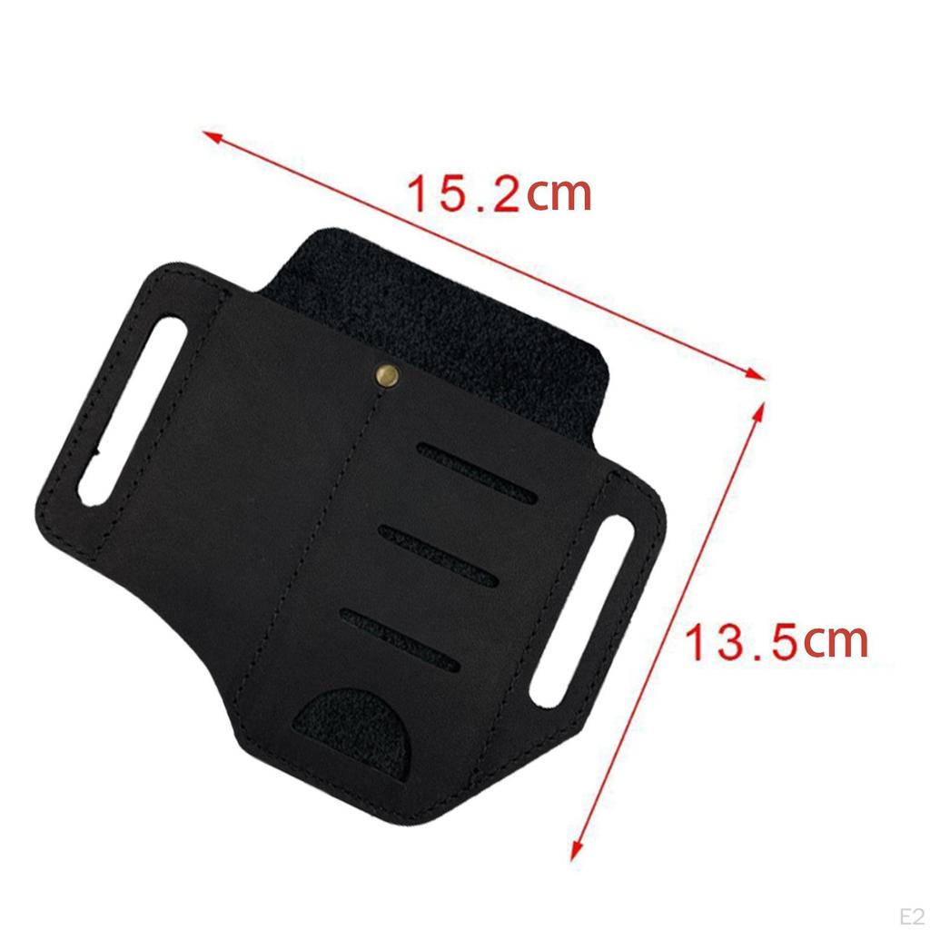 Durable Flashlight Sheath and Keychain Clip, Multitool Leather Sheath, Convenient Tool Organizer for