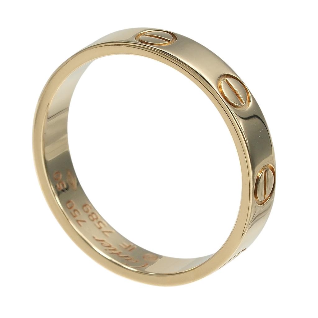 CARTIER Love Small Model Ring K18 yellow gold #5.4(US Size) 2.78g Women Used