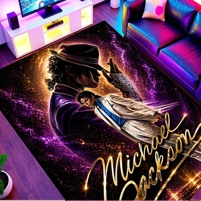 Michael Jackson Print Rug, Washable Floor Carpet, For Entryway Dorm Laundry Room Office Study, Home Decor Birthday Christmas Gift