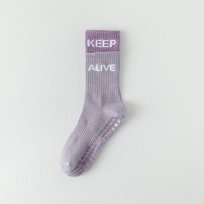 1/5 Pairs of Women's Socks Yoga Socks Stockings Sports Socks High Bounce Fitness High Tube Socks Non-slip Running Socks