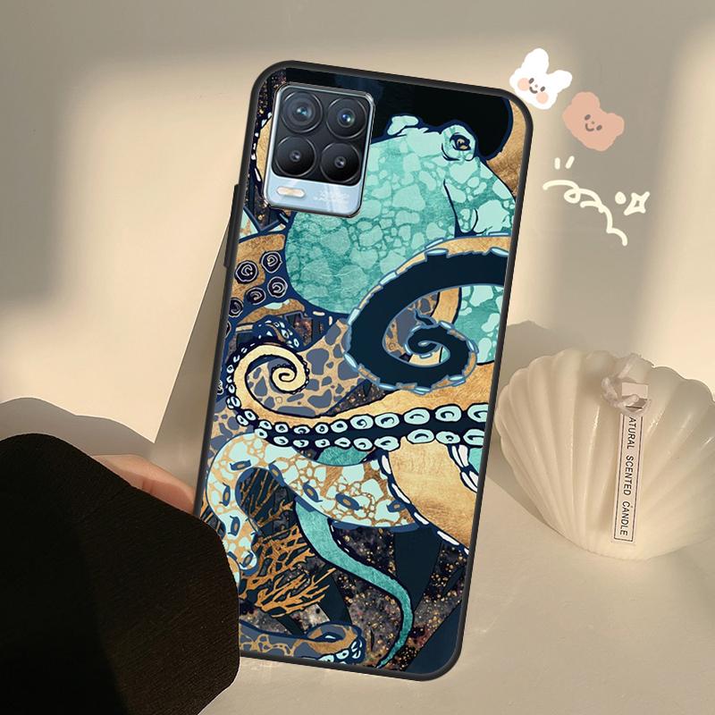 

Чехол Океанский Осьминог Эстетичный Для Realme C71 C63 C61 C55 C51 C53 C25 C65 C67 C75 11 12 13 14 15 Pro Plus GT6 GT7 Pro Realme 14 Pro Plus