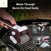 Elektrischer Edelstahl-Rollen-Grillreiniger mit LED-Leuchten, abnehmbaren Rollen und wiederverwendbarer Grillreinigungsbürste
