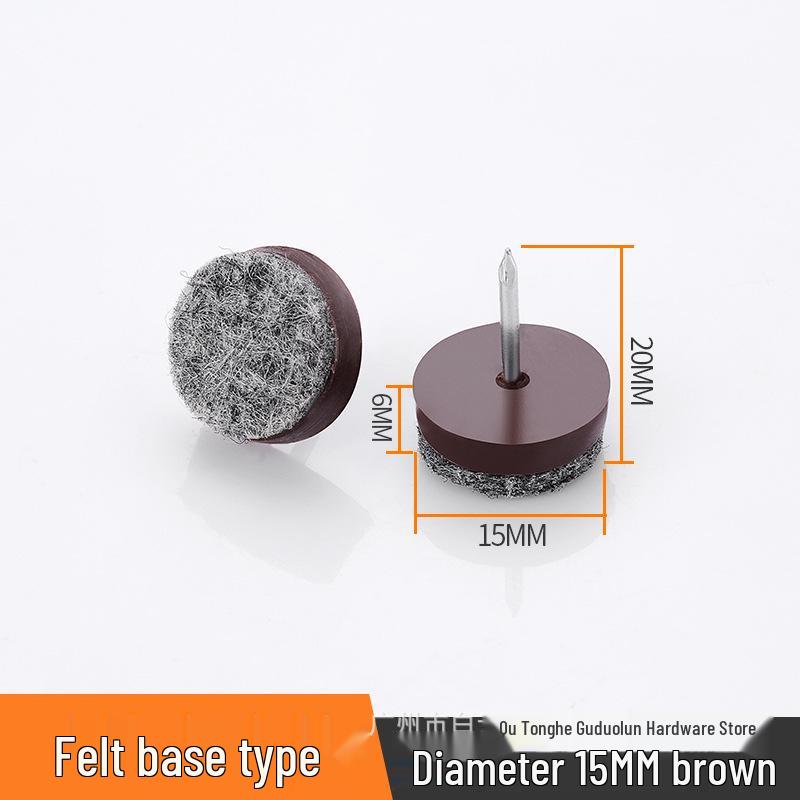 Non-Slip White Nylon Furniture Leg Nails - Moisture-Proof & Round Bottom Cabinet Baseboard Protectors