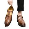 Large Size Leather Shoes Men's Summer Breathable Dress Business Casual Leather Shoes Men's Soft Sole Black Wedding Interview Shoes