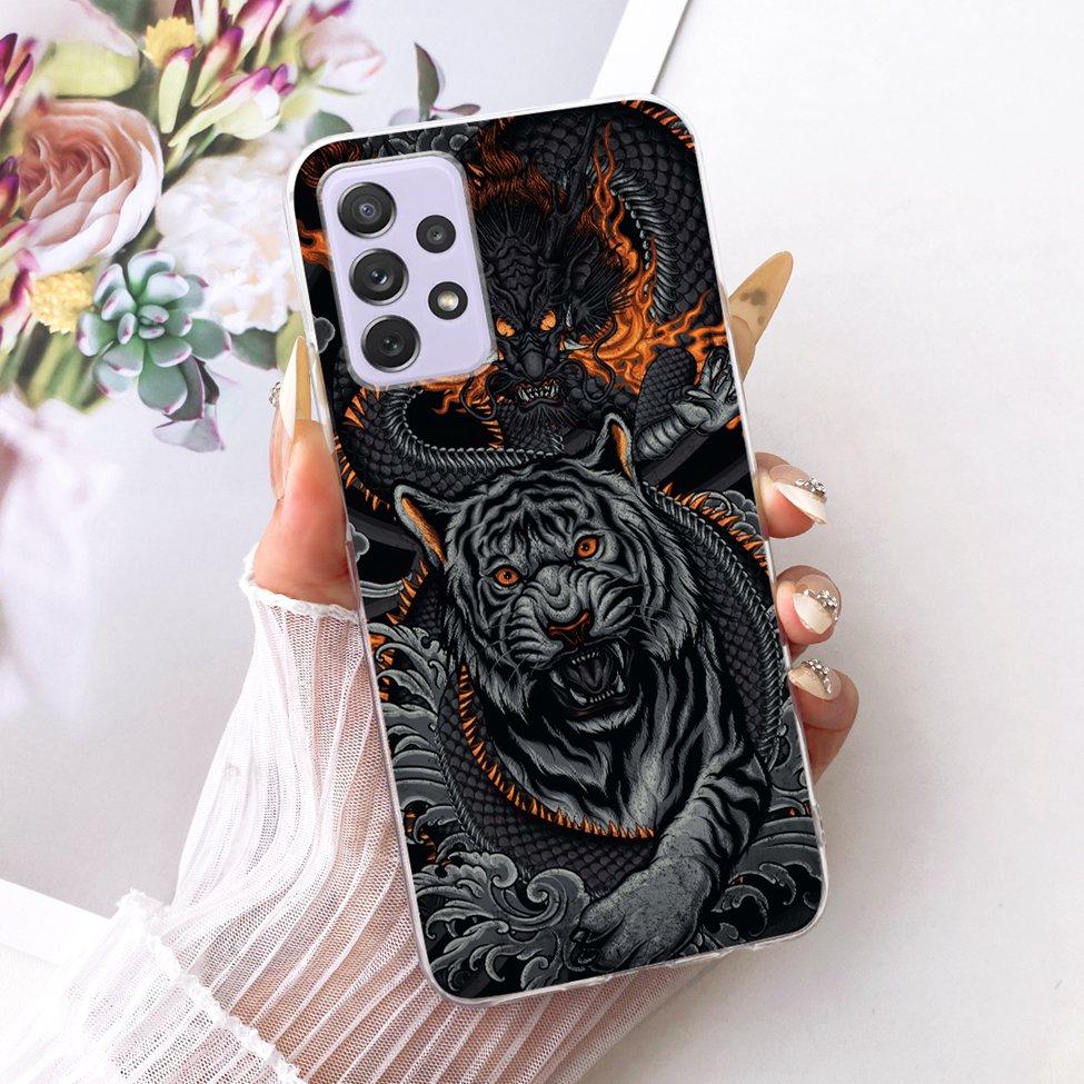 Transparent For Samsung Galaxy A72 4G Case Cute Fashion Flowers Funny Painted Casing For Samsung A72 4G SM-A725M SM-A725F Cover