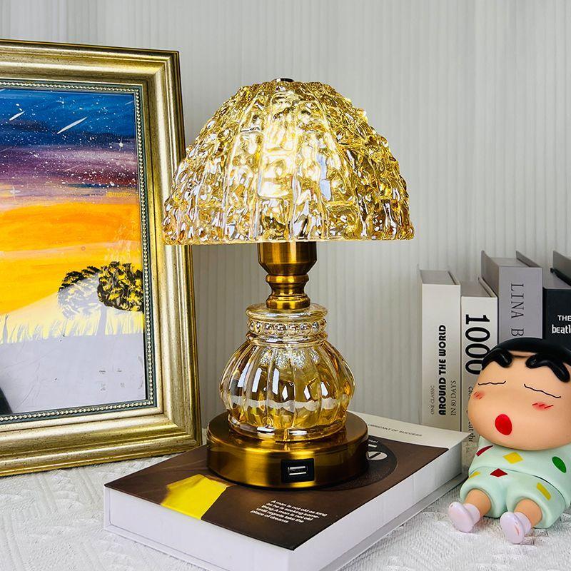 European Luxury Crystal Table Lamp Warm Home Bedroom Living Room Decorative Night Light Romantic Bedside Atmosphere Lamp