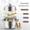 Meichu New Chef 26cm 304 Stainless Steel Double Steamer Pot