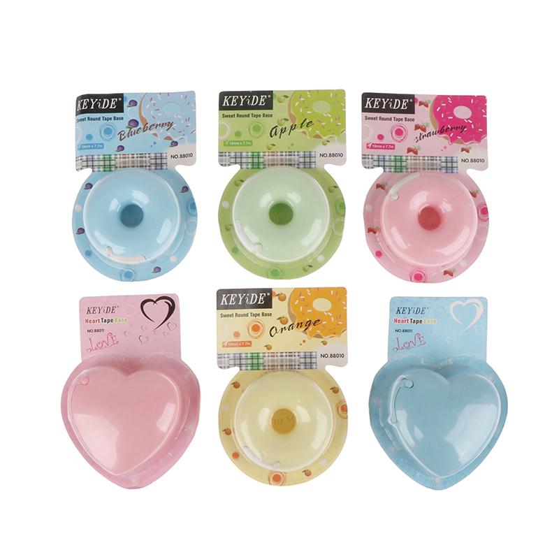 1Pc Donut Heart-Shaped Tape Dispenser Cutter For Eyelash Extension Tape