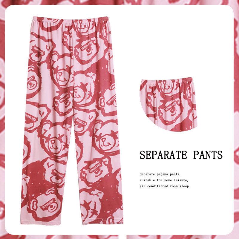 Women's Cartoon Cute Slim Fit Imitation Cotton Pants - Spring, Summer & Autumn Styles