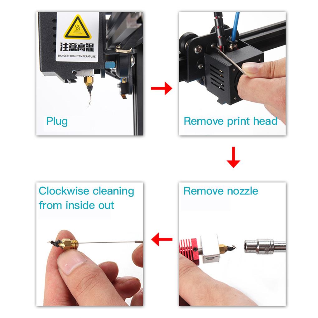 Duza Imprimantă 3D Alamă Cap Extruder Portabil Duză Alamă Filet Ferm Imprimantă, 3mm/1.75mm