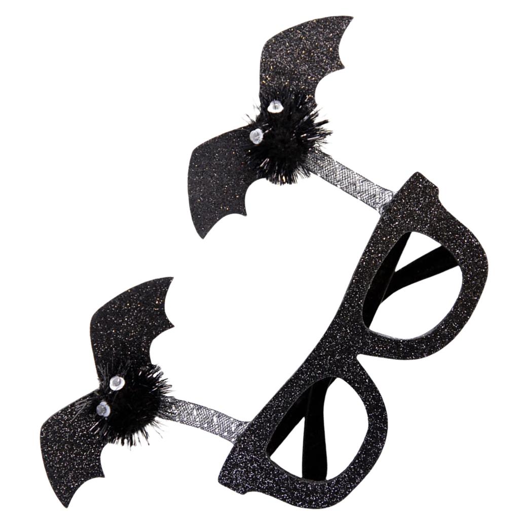Halloween Costume Accessories Glittering Bat Wing Party Glasses Holiday Eyewear Cosplay Eyeglasses Frame for Festival