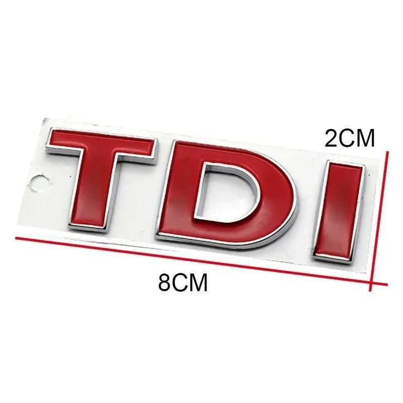 3D Metal TDI Letters Emblem Badge Sticker Decals for Golf 4 5 6 7 JETTA PASSAT MK2 MK4 MK5 MK6 MK7