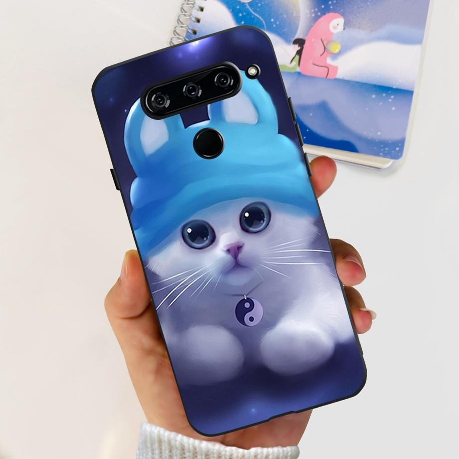 For LG V40 ThinQ Case Cover For LG V35 V35+ ThinQ Soft TPU Silicone Cases Fashion Flower Cute Pattern Funda For LGV40 ThinQ Capa