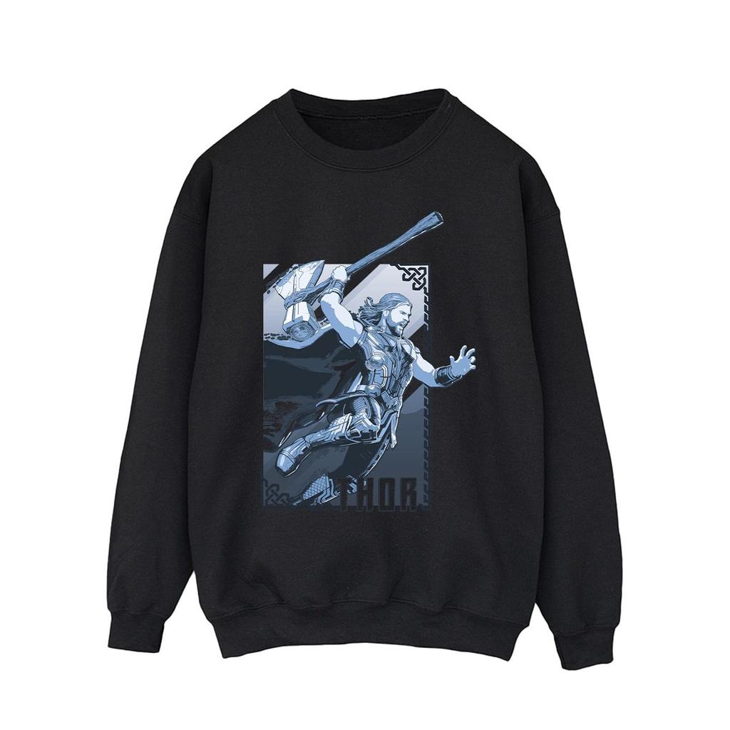 Marvel Mens Thor Love And Thunder Attack Sweatshirt