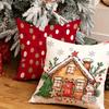 Christmas Pillow Covers: Gingerbread House, Ho Ho Ho, Falalala, and Festive Mug Designs Sofa Room Cushion Cover Home Decoration