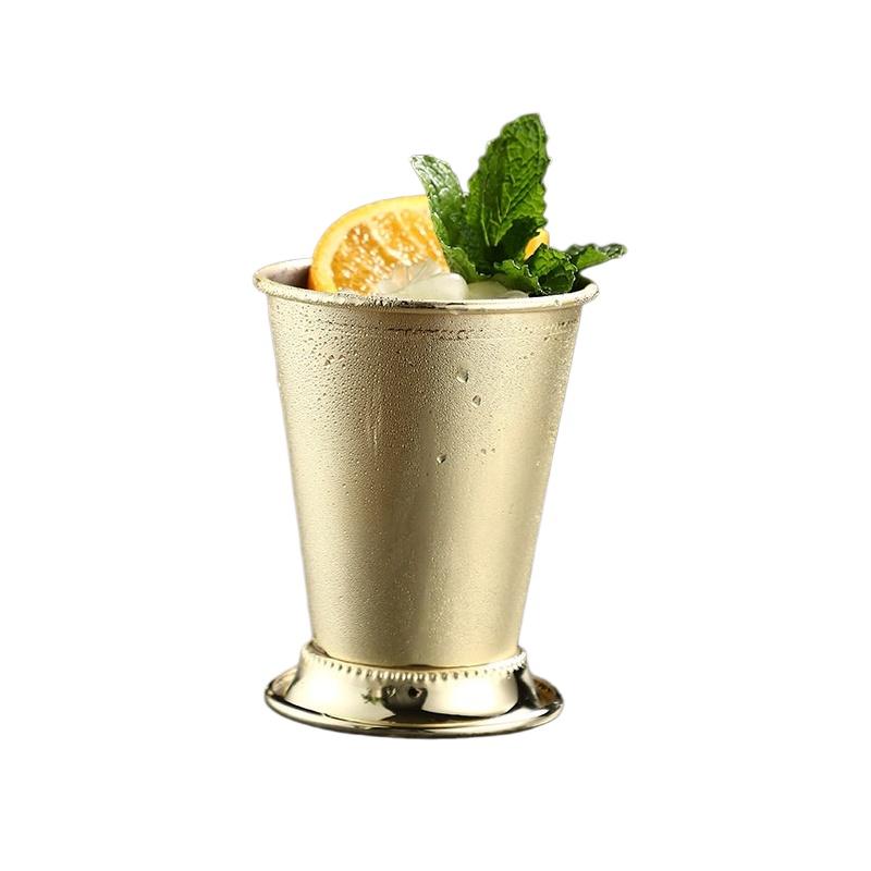 JUSTINLAU 350ML Mint Julep Cup Stainless Steel Martini Mojto Mug for Cocktails and Whiskey Mixed Drinks Mug Party/Bar Beer Glass