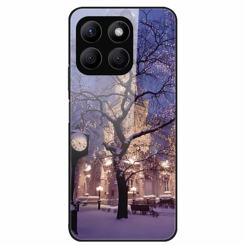 For Honor X8C Case Tempered Glass Hard PC Back Shell for Honor X8C 4G Phone Cases Bumper Covers for HonorX8C X 8C Fashion Shells