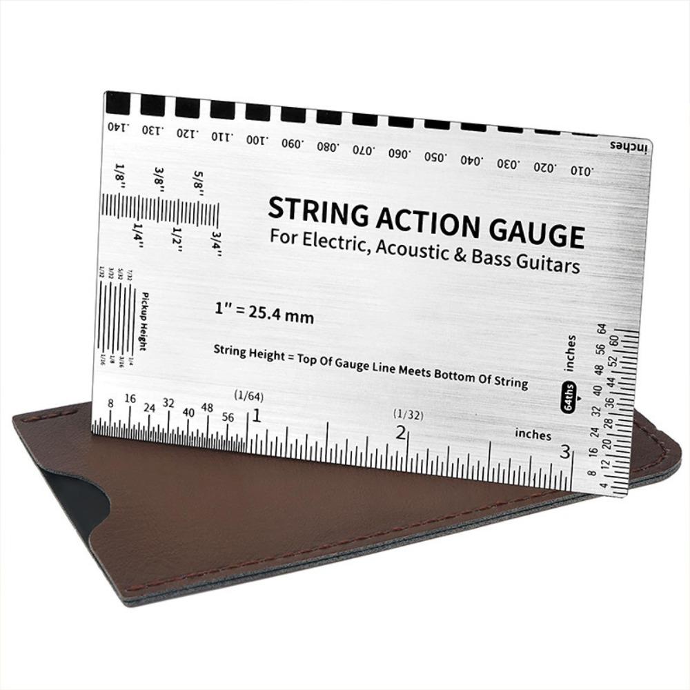 Etched Edition String Action Gauge Maintenance Guitar Set Up Tools Guitar String Height Ruler  Bass