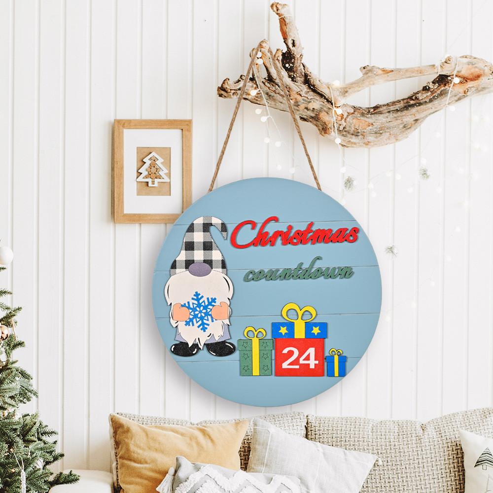 

Charming Wooden Rudolph Countdown Calendar Door Sign Perfect For Christmas Celebrations