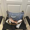 Denim Bag Bag Women's 2025 Summer New Women's Bag Niche Pearl Chain Armpit Bag One-shoulder Crossbody Dumpling Bag