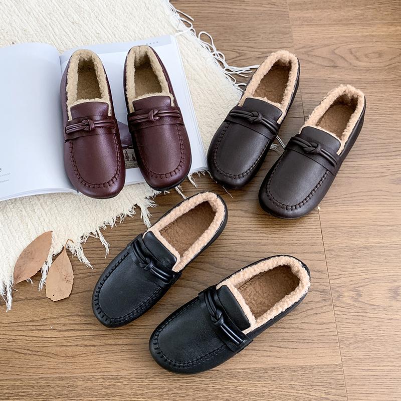 Fashion Women's Winter Outdoor Anti-ski Boots Casual Comfortable Warm Plush Small Leather Shoes Fashionable Women's Shoes