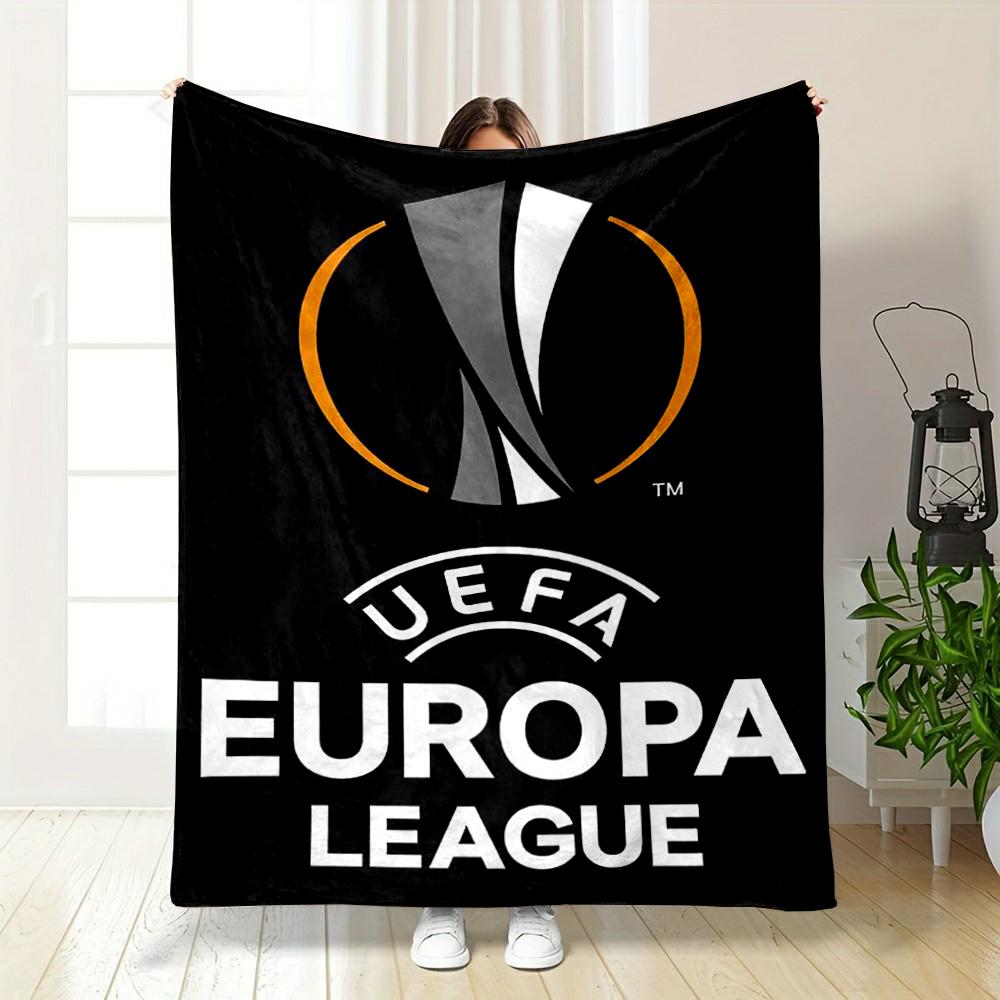 UEFA Europa League Logo Warm blanket Design Flannel blanket for bedroom, living room, sofa, and nap