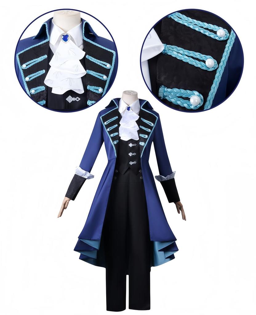 [NOKIJP] Reverse 1999 Protagonist Verty Cosplay Costume, Timekeeper Verty Cosplay Costume for School Festivals and Events (Includes Verty Wig, XXL)