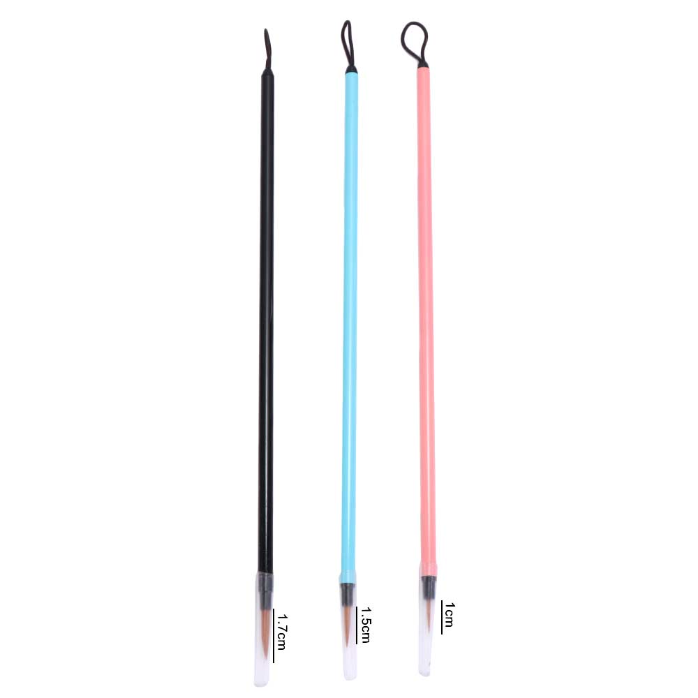 3pcs Pointed Tip Detail Paint Brush Soft Hair Drawing Brush Hook Line Brush  Oil Drawing