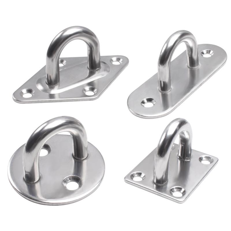 304 Stainless Steel Ceiling Hook Set - U-shaped Load-bearing Hang & Lift Hook for Fans, Sandbags, Lamps & Pendants