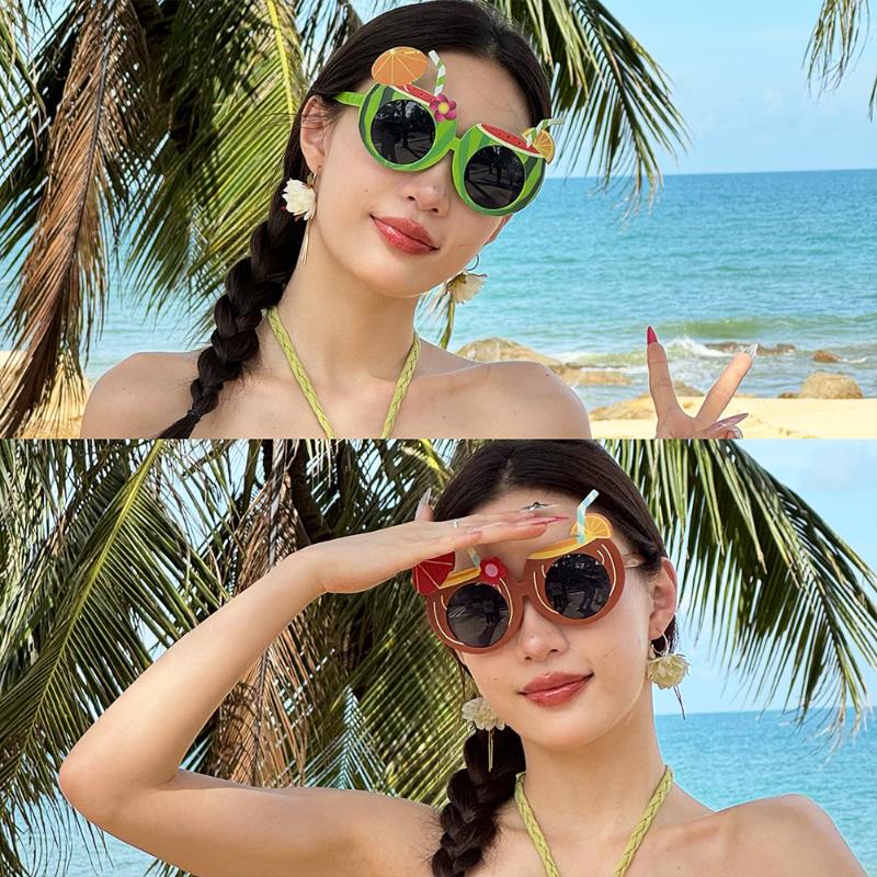 Hawaiian Party Glasses Funny Sunglasses Hawaiian Party Photo Props Summer Beach Pool Birthday Party Decorations