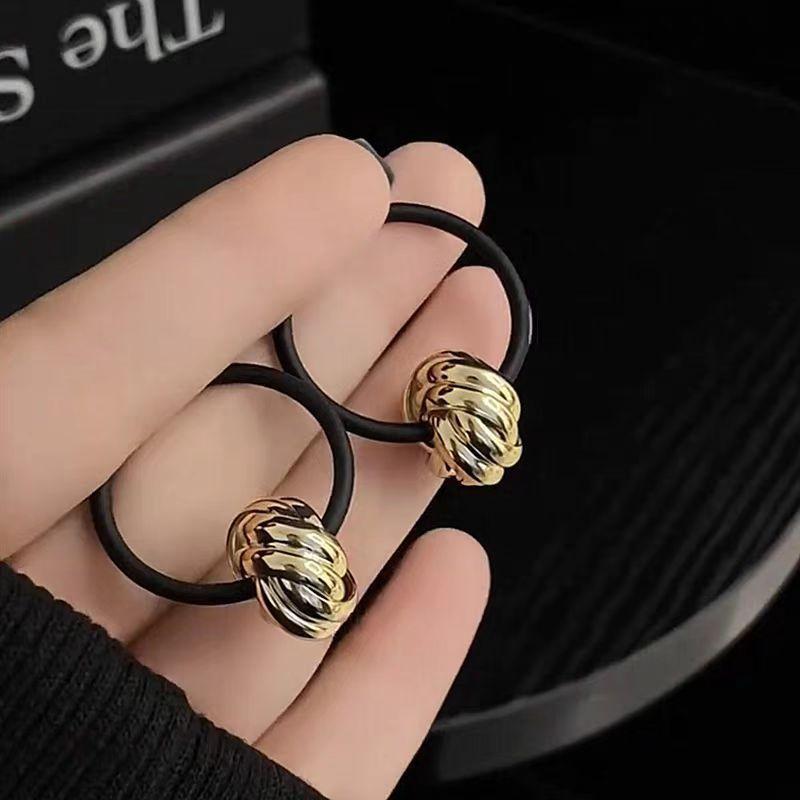 Ретро Гонконг Черные Серьги Осень Зима Элегантные Серьги-Кольца Уникальные Минималистичные Висячие Серьги