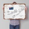 Handdrawn Map of British Virgin Islands Poster Customized Wall Art Vintage Metal Signs Retro Tin Plaque for Man Cave Coffee Bar