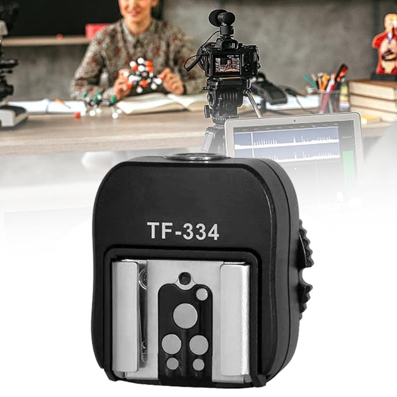 Flashing Hot Shoe TF334 Flashing Hot Shoe Sync Adapter with PC Sync Port Dedicated for A7S A7SII A7R A7RII A7II NEX6