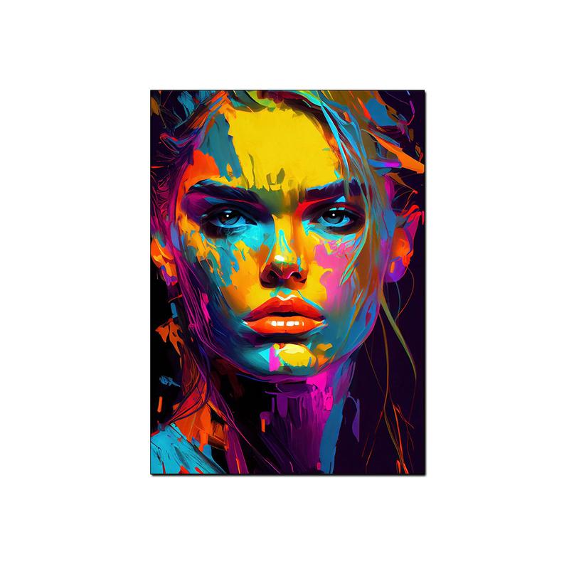 Imprimare afiș femeie colorată abstractă, artă modernă, pictură pe pânză, pentru dormitor, sufragerie, decorare a casei Cuadros