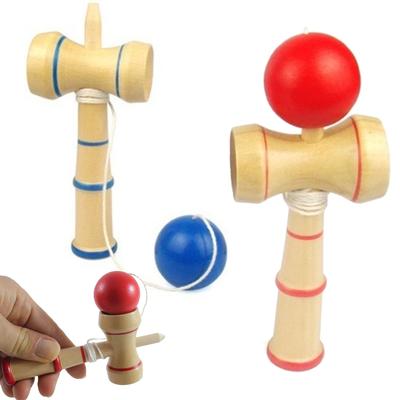 1 st Houten Kendama Traditioneel Japans Vaardigheidsspeelgoed voor Hand-Oog Coördinatie Training Feestspel Verjaardagscadeau Leuk Sportattribuut TMZ