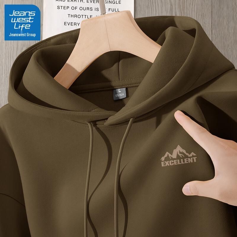 

JEANSWEST LIFE Men s 2025 Loose Fit Hooded Sweatshirt 2XL (185)